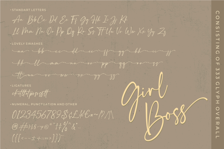 Girl Boss Script Fonts – Modern Calligraphy Fonts – Pink Unicorn